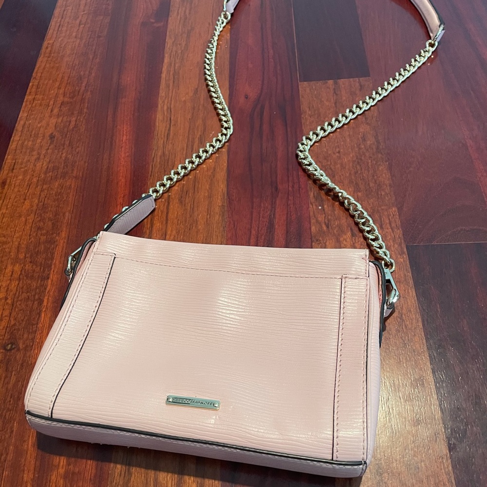 Rebecca Minkoff Pink Crossbody Gold Purse